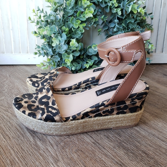 Steven By Steve Madden Shoes - Steven by Steve Madden Leopard Kippie Espadrille Wedge Size 8